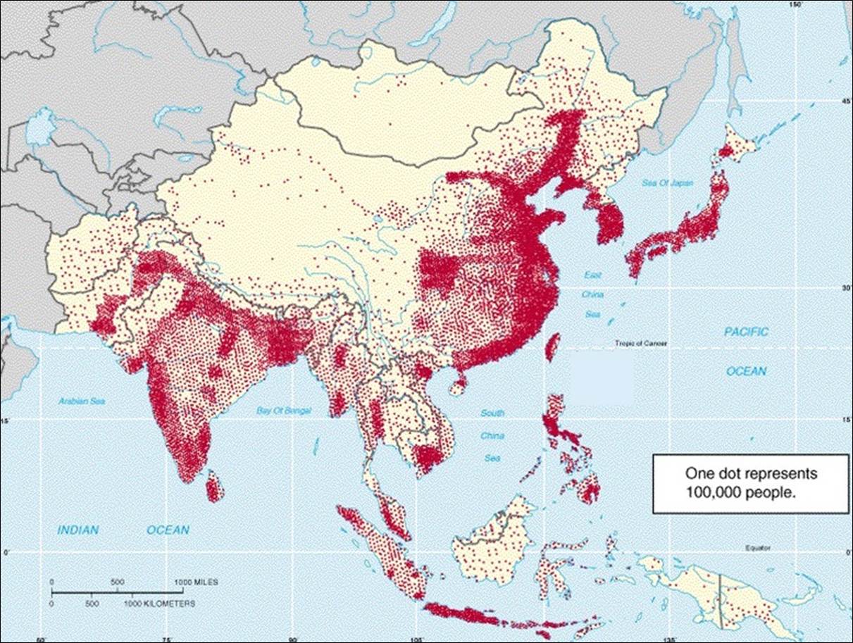 Asie densités