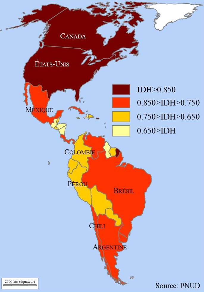 Amérique IDH