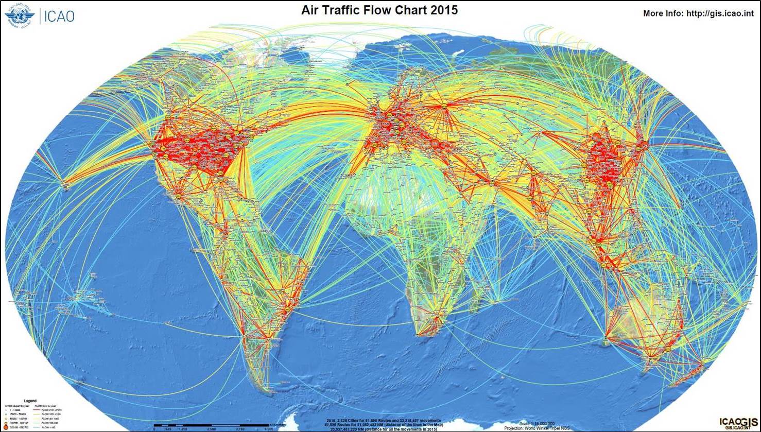 Trafic aérien 2015